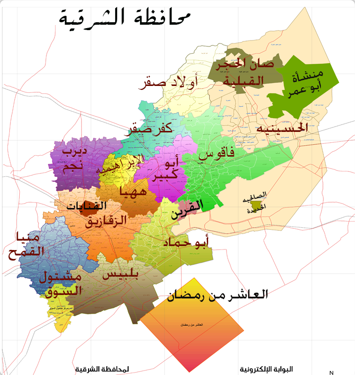 خريطة محافظة الشرقية